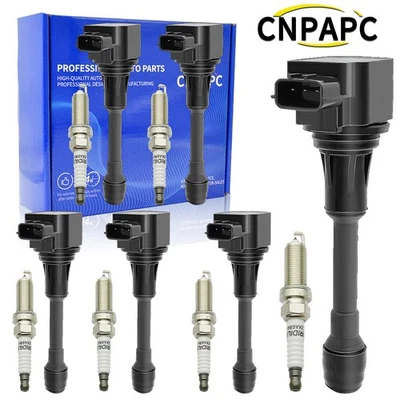 6 bobinas de encendido y bujías UF550 aptas para Infiniti QX60 2014-2019 3,5 L V6 Foto 1 de 4