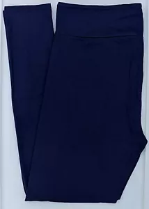 Leggings alti TC2 LuLaRoe e curvy2 blu navy massiccio mezzanotte rari! - Foto 1 di 6