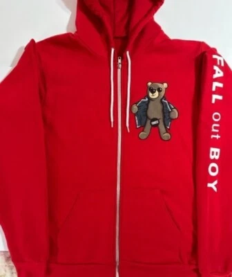 Fall Out Boy FOLIE A DEUX Flashing Teddy Bear Hoodie - Size Medium - Image 1 of 4