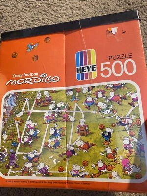 Puzzle deportivo Heye Blachon “Crazy Football” fútbol 500 piezas 18x13” 1988 Foto 1 de 4