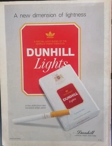 Dunhill  Cigarettes lights print ad cut from a 1995 Magazine - Bild 1 von 1