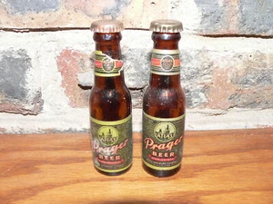 Vintage Atlas Prager Beer 4" Miniature Bottles Advertising Set~Bill's Milwaukee - Picture 1 of 4