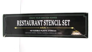 Juego de plantillas de restaurante Excello Global incluye 40 plantillas de plástico flexibles - Imagen 1 de 6