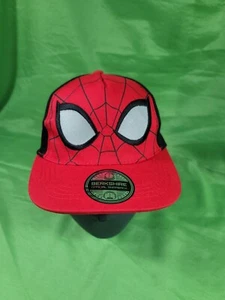Marvel Spiderman 'Eyes' Youth Snapback Hat - Berkshire Official OSFM Black Red - Picture 1 of 10