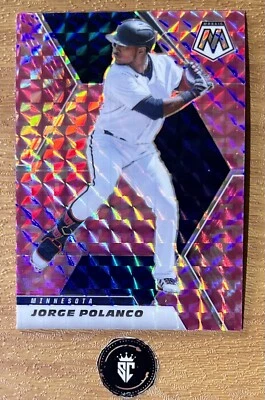Jorge Polanco 2021 Panini Mosaic Baseball Pink Camo Prizm #128 - Image 1 of 3