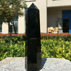 Natural Black Obsidian Obelisk Crystal Column Wand Point Healing Stone