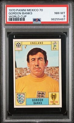 Panini World Cup Mexico 70 Gordon Banks PSA 8 Low Pop England Stoke Legend 1970 - Image 1 of 2