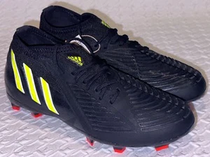 ADIDAS Predator Edge.1 FG Black Yellow Red Green Soccer Cleats Boys Girls Sz 3 - Picture 1 of 9