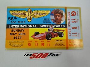 1974 Indianapolis 58th International 500 Mile Sweepstakes Used Race Ticket Stubs