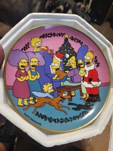 Limited Edition Caroling With The Simpsons Vintage Weihnachtsteller 1991 - Bild 1 von 2