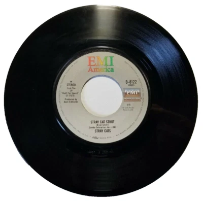 Stray Cats - Stray Cat Strut - Tested Vinyl 45 Record Brian Setzer Rock Music Foto 1 de 4