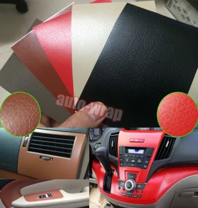 Air Free 3D Leather Grain Texture Matte Car Interior Desk Vinyl Wrap Sticker AX - Picture 1 of 46