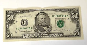$50 Fifty Dollar Bill Old Style 1990 - Picture 1 of 2