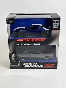 Fast and Furious Twin Set Ford Mustang and Plymouth Road Runner 1:32 Jada 34255 - Picture 1 of 6