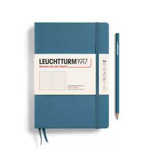 Leuchtturm 1917 Hardcover Punktgitter Notizbuch in Steinblau - A5 - NEU - Bild 1 von 5