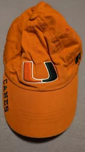 Gorra de béisbol ajustable naranja firma Miami Hurricanes NCAA USADA EN EXCELENTE ESTADO - Imagen 1 de 1