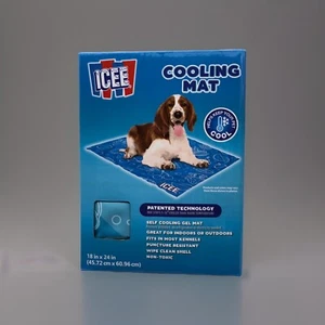 New ICEE brand cooling mat for pets Mat Summer Pad Dogs Cats 18” x 24” Blue - Picture 1 of 3