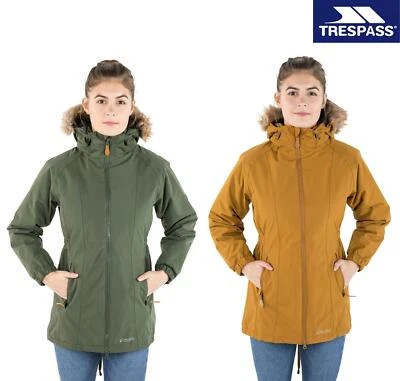 Trespass Womens Celebrity Waterproof Coat Hooded Full Zip Jacket - Image 1 of 3