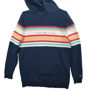 Tommy Hilfiger Tommy Jeans Badge Hoodie fleece size S, AU8-10 Unisex Ex cond - Picture 1 of 13