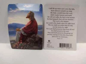 Christ at Dawn Warner Sallman GLÄNZENDE Tasche - Psalm 121 - Gebetskarte - Bild 1 von 1
