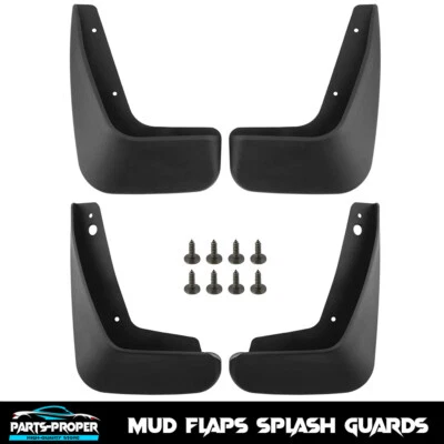 4 件黑色汽车挡泥板防溅板适用于 2005 - 08 别克曲棍球轿车 3.8L 5.3L — 第 1/4 张图片