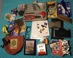 JUNK DRAWER LOT Stickers Tools Pencils Jewelry 90s Toys Pokemon Cards etc. AS IS - Picture 1 of 7