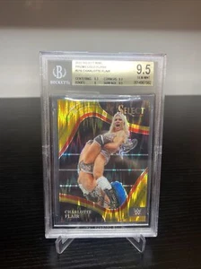 2022 Panini Select Ringside Gold Flash Prizm /10 1/1 Charlotte Flair BGS 9.5 Gem - Picture 1 of 5