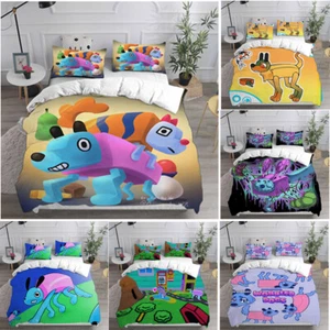 Wobbledogs Cute Dogs 3D Duvet Cover Bedding Pillowcase Quilt Single Double King - Picture 1 of 38