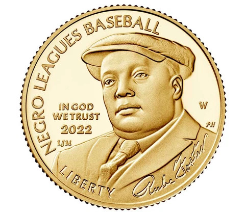 2022 W Negro Leagues Baseball $5 Gold Commemorative Proof Coin OGP Cover
