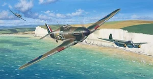 Original Aviation Art: Hawker Hurricane Battle of Britain oil painting - Picture 1 of 4