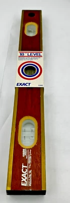 Starrett Exact Mahogany and Brass Bubble Level 18 Inch BB18 23200 NIB USA - Image 1 of 4