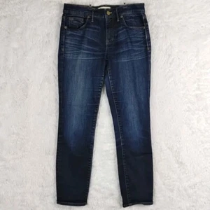Madewell Womens Jeans Skinny Skinny Crop Blue Denim Dark Wash Whiskering 27 - Picture 1 of 12