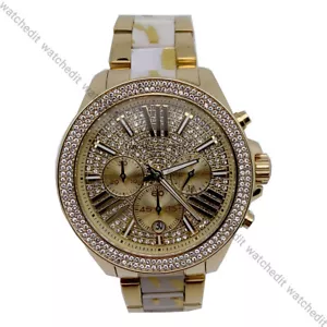 MICHAEL KORS MK6157 Women's Watch Two Tone Bracelet Gold Crystal Pave Dial - Picture 1 of 7