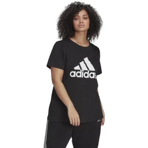adidas Essentials Logo Damen T-Shirt Freizeit Shirt - Große Größen - Bild 1 von 6