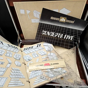 Vtg 1983 EZ Designer Magnetic Room Plan Kitchen Design Kit Plus Extras - Picture 1 of 18