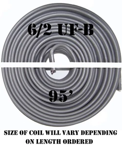 Cable alimentador subterráneo Southwire 6/2 UF-B x 95' - Imagen 1 de 2