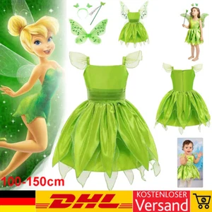 Kind Mädchen Karneval Halloween Fairy-Pixie Prinzessin Kleid Tinkerbell Cosplay - Bild 1 von 37
