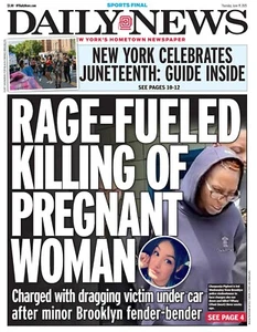 NEW YORK TÄGLICHE NACHRICHTENZEITUNG WUTGETRIEBEN TÖTET BABYSCHRITTE! 6/19/25 - Bild 1 von 1