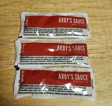  lot of 3 Arby's Sauce Barbeque Barbecue BBQ Roast Beef Sandwich Restaurant new