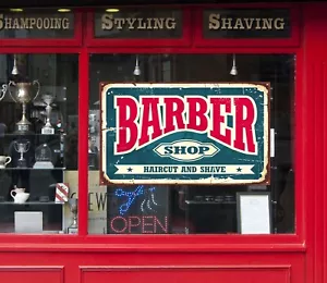 3D Man Hair Cut K121 Barber Shop Window Stickers Vinyl Wallpaper Wall Murals Kay - Bild 1 von 11