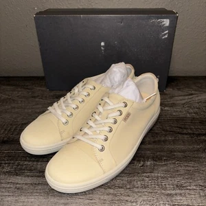 ECCO Soft 7 Women's Sneaker Straw Leather Casual Lace Up Comfort 10-10.5W - Picture 1 of 9