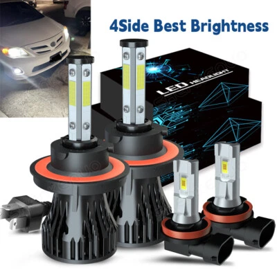 Kit de faros LED altos/bajos + antiniebla blancos para Ford Mustang GT 2005-2012 Foto 1 de 4