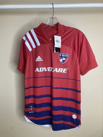 Adidas Men’s FC DALLAS HOME AUTHENTIC Soccer JERSEY KIT NEW EH8694 Size Small Cover