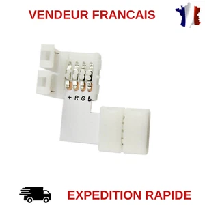CONNECTEUR D'ANGLE POUR STRIP LED RGB 5050 SANS SOUDURE / RUBAN LED - Imagen 1 de 2