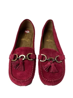 Aerosoles women's super soft red suede slip-on loafers shoes moccasin size 10M - Image 1 of 4