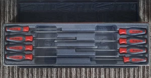 Snap-on® 8tlg Instinct® Combi Hard Grip Cabinet Schraubendreher Set (rot) UVP:399,06£ - Bild 1 von 3