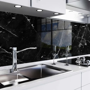 Rivestimento Paraschizzi Cucina Adesivo Da Parete - Effetto Vetro - Spesso E Rig - Foto 1 di 13