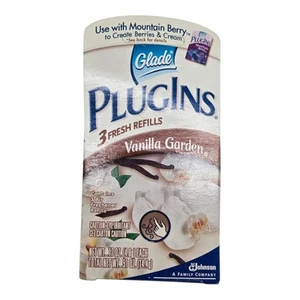 Glade VANILLA GARDEN Plugins Scented Plug In refills 2 boxes=6 Refills NOS - Picture 1 of 5