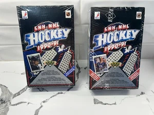 1990-91 UD Hockey Wax Box (2) Factory Sealed High & Low FRENCH Series Lot - Bild 1 von 6