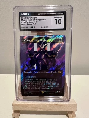 Magic MTG Cecil Dark Knight Borderless Surge Foil #525  Final Fantasy  Graded 10 - Image 1 of 2